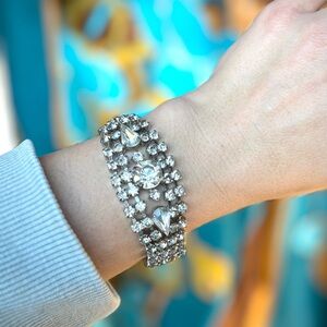 Elegant Rhinestone Evening Bracelet
